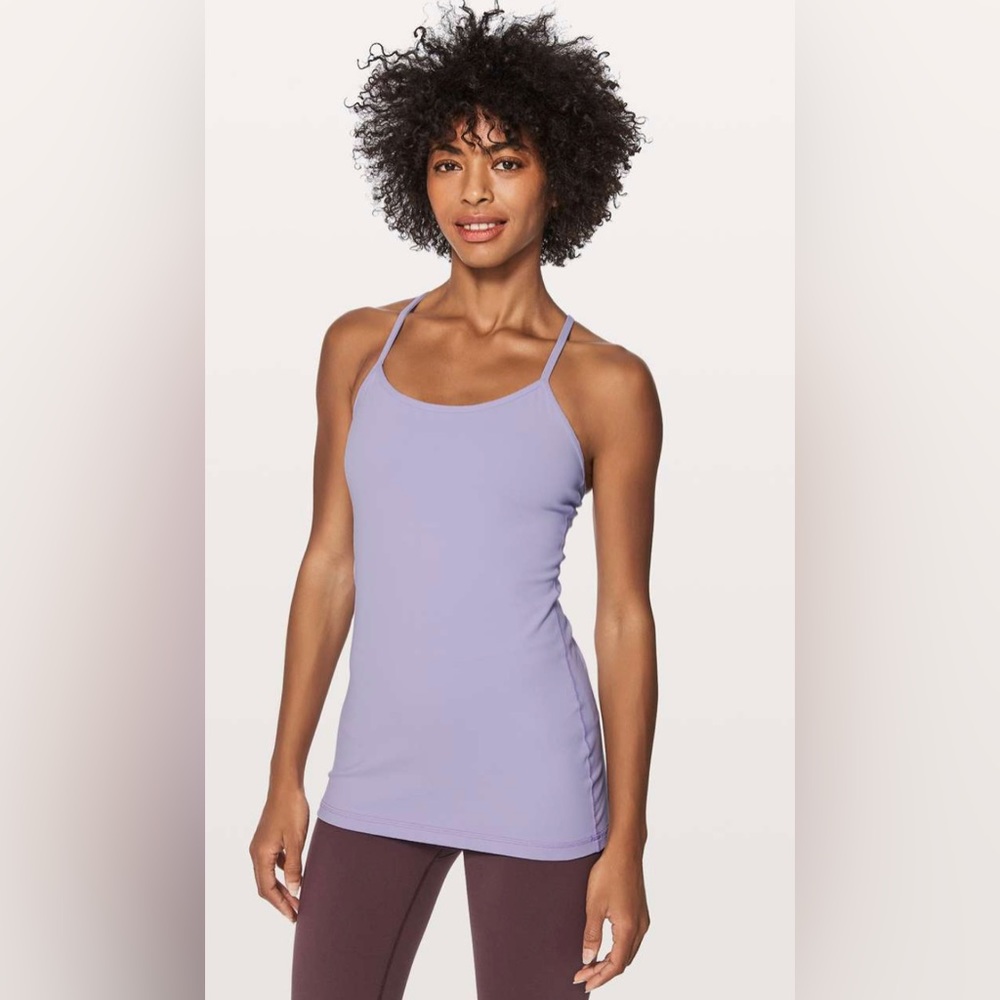 Lululemon Power Y Tank, Women’s Size 6, Lilac Color, used like new